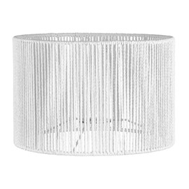Home Sweet Home Bohemian Paper Rope Shade | White | Diameter 30 x 20 cm, E27 Lamp Holders | Can be Used with Pendant Light and Table Lamps | Suitable for Living Room or Dining Room
