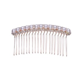 Frcolor Pearl Comb, Rhinestone, Hair Ornament, Hairpin, Hair Arrangement, Wedding, Graduation, Party, Kimono, Headdress