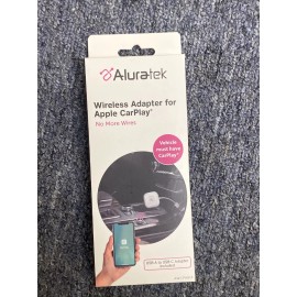 Aluratek - Wireless Adapter for Apple CarPlay - White