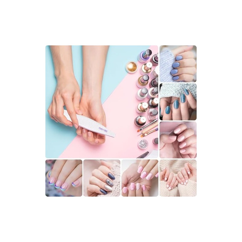 20 Pieces Nail Files Professional Nail File Double Sided Reusable