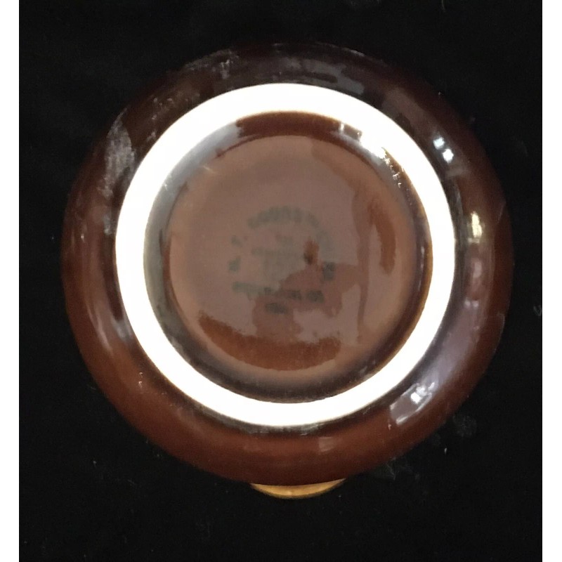 HF Coors China 4 Vtg HF Coors Brown Drip Glaze