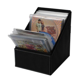 Atlantic Media Sleeve Storage Bin - Leatherette Front, Quality Stitching and includes 36 Sleeves for CDs, DVDs and Video Games