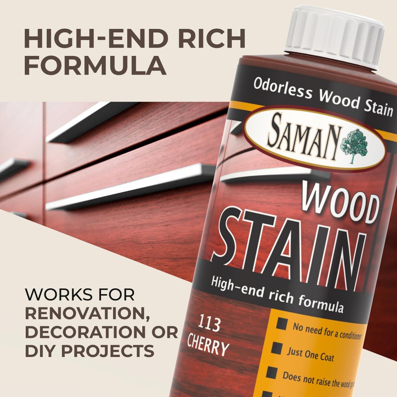 SamaN Interior Water Based Wood Stain - Natural Stain for