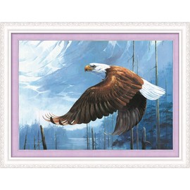 Abillyn Eagle Embossed Cross Stitch Kit with Printed Pattern Starter Kit (Eagle)