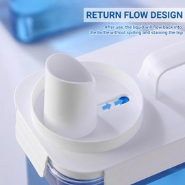 Beruyu Laundry Detergent Dispenser - Refluxable Plastic Liquid Laundry Detergent Container for Laundry Room Organization (61oz)
