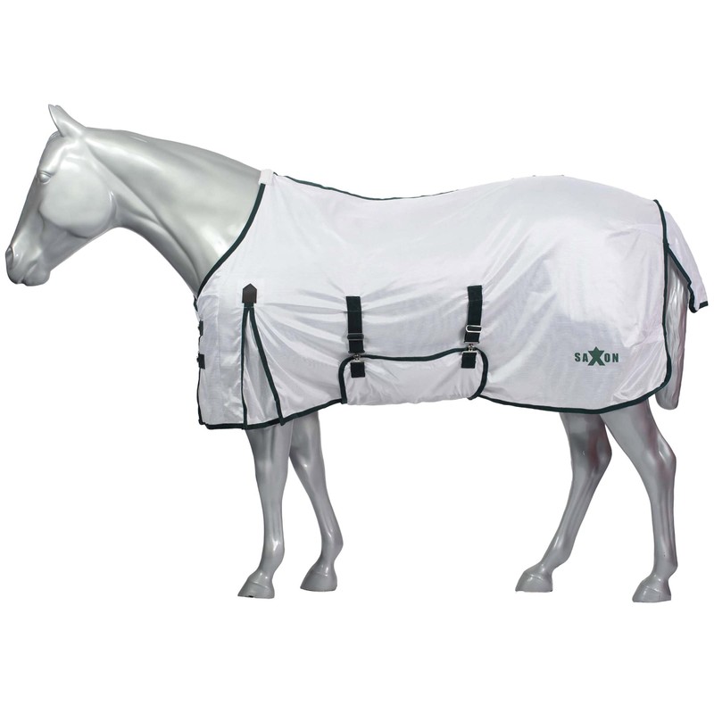 Saxon Mesh with Gusset Belly Wrap Standard Neck, Light Blue/Green,