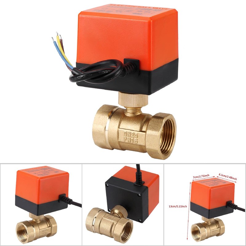 Electric Motorised Ball Valve, 2-Way 3-Wire Zone Valve, Ball Valve,