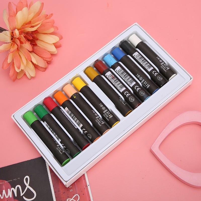 Oil Pastel Round Crayon Painting Stick Drawing Pen Children Stationery
