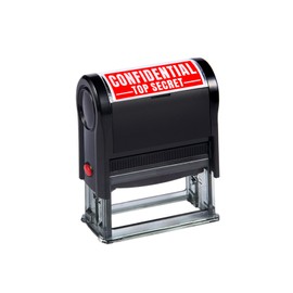 Bertiveny Self Inking Confidential Top Secret Stamps Rubber Privacy Stamp Red Confidential Stamps Classified Stamp for Office Business Envelopes File Folder Chart