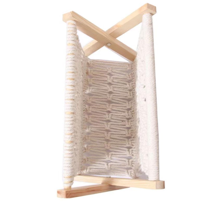 LIKEUDO Nordic Wind Cotton Rope Woven Magazine Rack - Boho