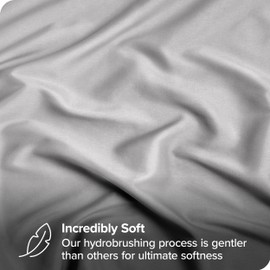 Bare Home 2-Pack Fitted Bottom Sheets Twin - Premium 1800 Ultra-Soft Wrinkle Resistant Microfiber - Deep Pocket (Twin, Light Grey)