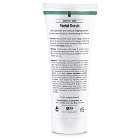 40 Carrots Carrot Aloe Facial Cleansing Facial Scrub - Helps Improve Skin Tone & Texture | Get Softer Radiant Looking Skin | Made in USA, Paraben & Cruelty Free (3oz)