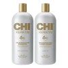Kit Shampoo y Acondicionador CHI Keratin Infusion para Cabello Seco y Dañado de 1.9 L
