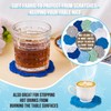 Handship 4 Inch Winter Crochet Lace Coasters Set of 12,