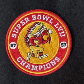 Kansas City Chiefs Super Bowl 57 embroidered iron on PATCH 3.5” X 3.5”