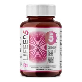 Cardo Mariano, Diente de Léon, Jengibre, Alcachofa y Vitamina C 60 Cápsulas | LIFEED5