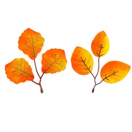 Ewanda store 100 Pcs Fall Artificial Maple Leaves Autumn Leaves for Wedding,Festival,Thanksgiving,Crafts,Party Decorations