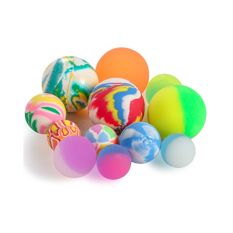 Pllieay 12PCS Bouncy Balls 3 sizes Mixed Color, Bouncing Balls