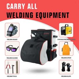 TRQWH Welding Backpack for Men Waterproof Reinforced Bottom Large Capacity Extreme Gear Pack with Helmet Catch Multipurpose Welding Tools Backpack