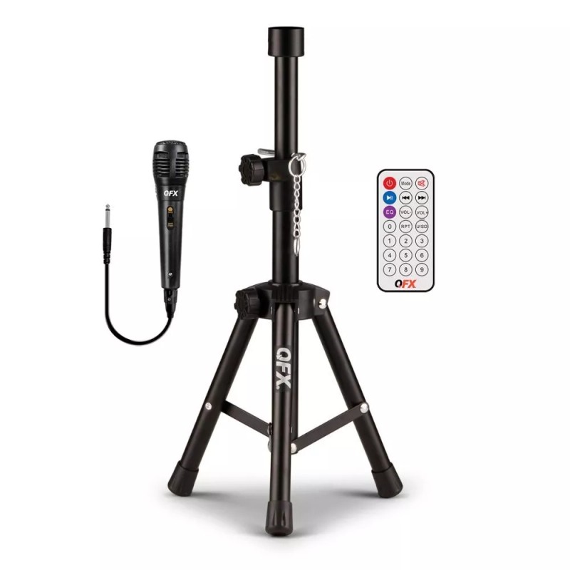 QFX LMS-8SM Rechargeable Party Bluetooth Speaker +USB/SD/FM/AUX +Mic/Stand