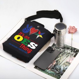 CMNIM OES Gifts OES Eastern Star Crossbody Bags Sorority Sistar Sisterhood Gifts It's an OES Thing Adjustable Strap Bag (OES Thing Crossbody Bag)