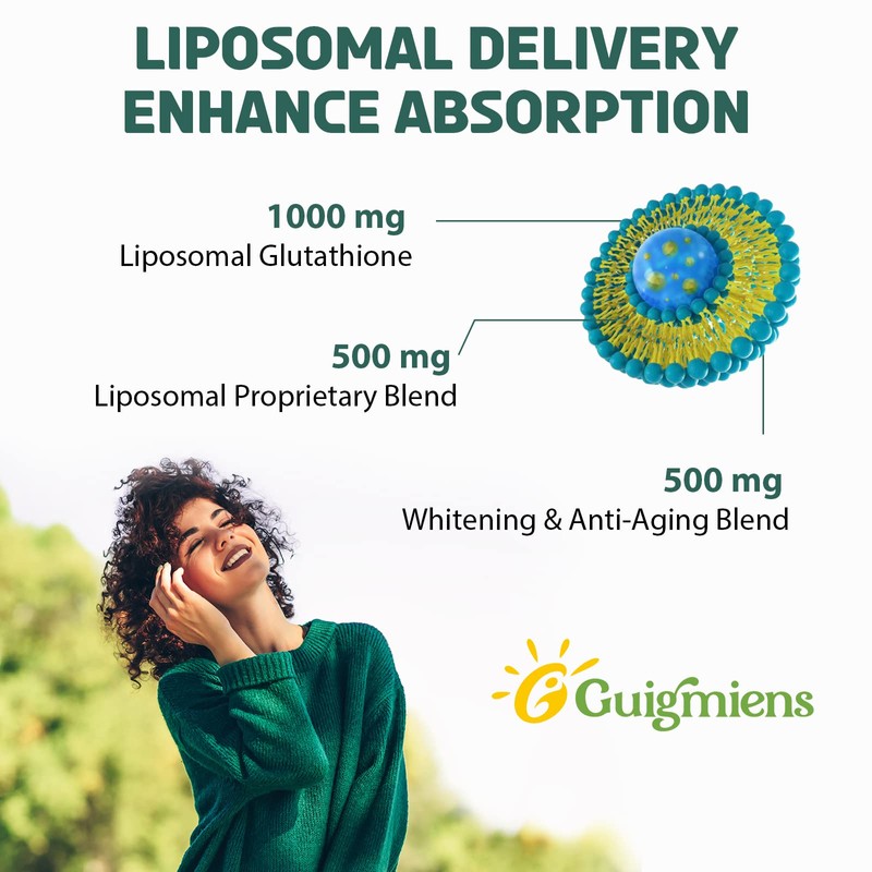 Liposomal Glutathione, Superior Absorption, Liquid Glutathione Supplement, Powerful Antioxidant, Liver