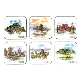 Castle Melamine Scottish Castles Coasters - Set of 6