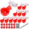 [12 Pack] Chicken Water Cups with PVC Tee,Chicken Water Nipples,Automatic
