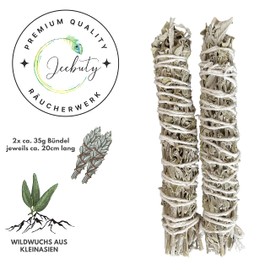JEEBUTY Sage Incense Bundles, 2 Pieces, Approx. 20 cm & 70 g, for Smoking, Incense Set (XXL)