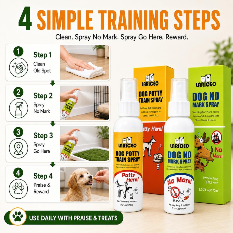 LARICEO 5.57oz for Pads, Carpet, Lawn and Crates, Dog Potty