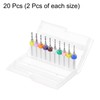 sourcing map 2 Set (20pcs) PCB Drill Bit Set 1/8"