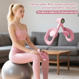 LOMUG Beckenbodentrainer, Oberschenkeltrainer, Beckenbodenmuskeltrainer, Trainingsgerät für die Innenseite der Oberschenkel für zu Hause, Beckenbodenstärkungsgerät für Frauen (Rosa)