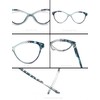 MODFANS 4 Pack Cat Eye 2.25 Reading Glasses for Women,Fashion