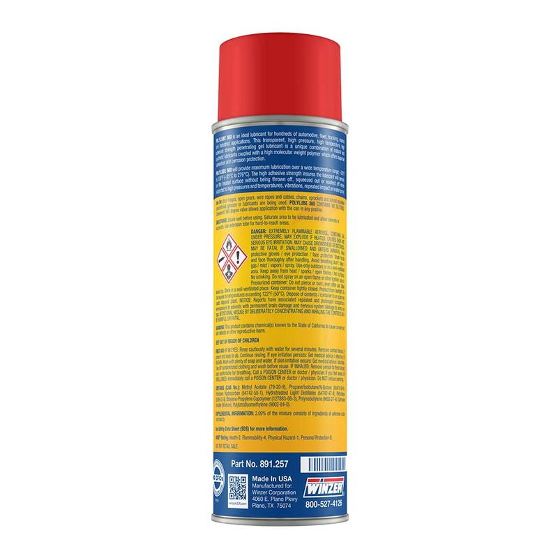 Winzer Polylube Clear Gel Lubricant with PTFE - 13 oz