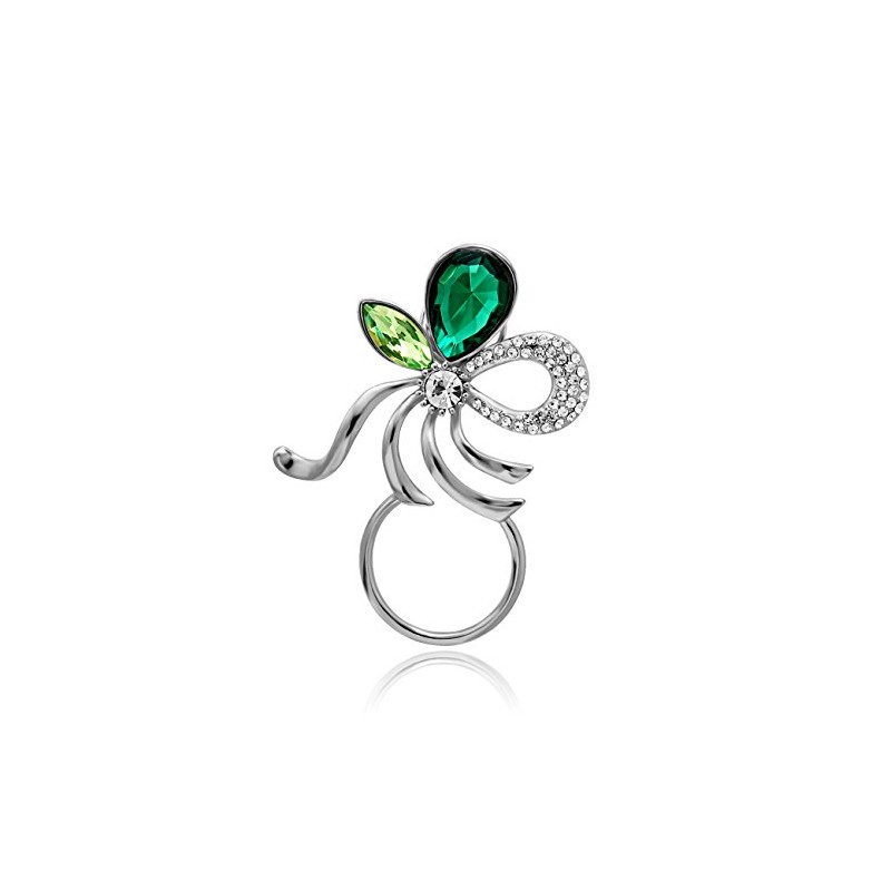 NOUMANDA Fashion Emerald Bow Magnetic Eyeglass Pin Brooch Glasses Spectacles