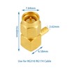 Vecys 10 PCS SMA Connectors SMA Male Right Angle Crimp