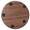 8 Pieces Wood Drink Coasters with Leather Holder, GOH DODD