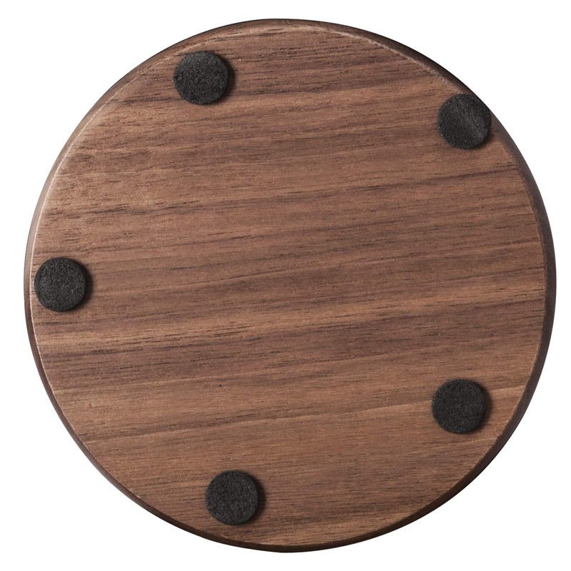 8 Pieces Wood Drink Coasters with Leather Holder, GOH DODD