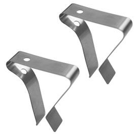 Lantelme Set of 2 stainless steel holder for thermometers, holder for digital analogue devices, diameter bore 3.8 mm, clip for grill, roasting, meat, steak probe thermometer, on the grill grate