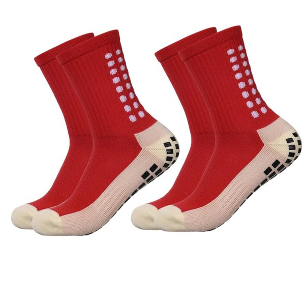 ISUNIE Men's Soccer Socks 2/4/6 Pairs Anti Slip Non Slip