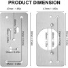 NoBrand 4Pack Cabinet Hinge Repair Plate with 2Pack Full Overlay