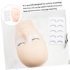 WOONEKY 1set Eyelash Extension Practice Mannequin Head Model for Makeup