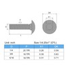 sourcing map 1/4-20x1" Carriage Bolt, 10pcs Round Head Square Neck