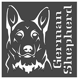 German Shepherd Dog Stencil 1-5.5x5.5 inch Custom Cut Reusable Stencil Drawing Template Flexible Clear Plastic Sheets 0.15mm Thick SL-692