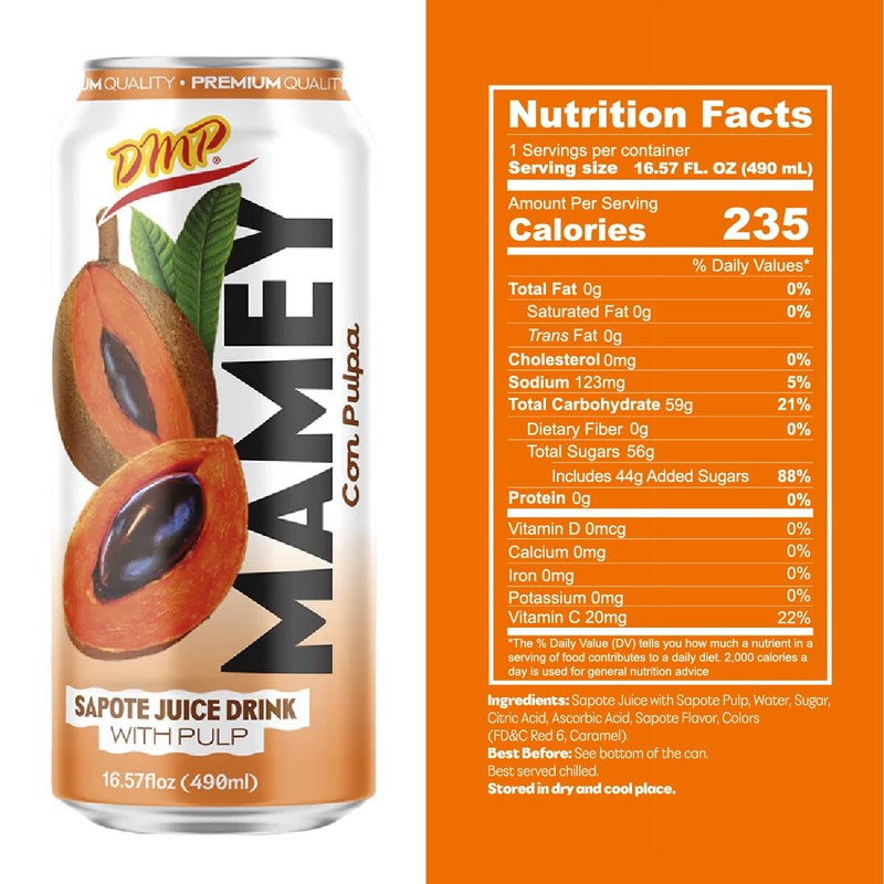 De Mi Pais Mamey Sapote Juice Zapote with Real Pulp