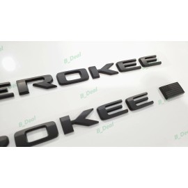 Grand Cherokee 5PC Matte Black Side Door Rear Summit L 4X4 Emblems 2021+ Jeep Grand Cherokee L