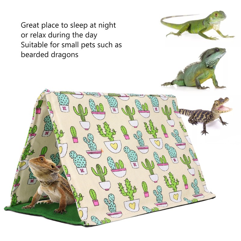 Reptile Sleeping Bed Warm Soft Machine Washable Lizard Hide Tent