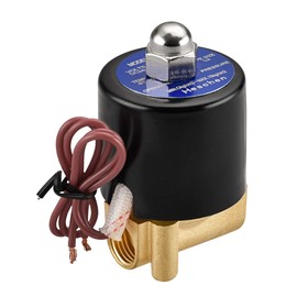 Heschen Brass Electric Solenoid Valve 1/4 Inch DC 24V Direct action Water Air Gas Normally Closed Replacement Valve