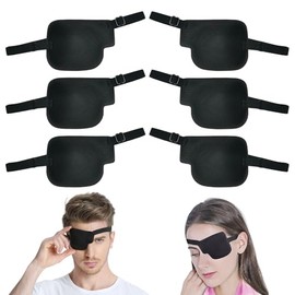 TUONYIS 6Pcs Eye Patch, 3Pcs Left Eye Patches and 3Pcs Right Eye Patches for Adults 3D Eye Patches for Left and Right Adjustable Eyepatchs for Eye Pirate Eye Patch for Lazy Eye Amblyopia Strabismus