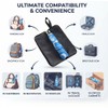 Black Microfiber Folding Umbrella Storage Bag with Carry Handle –